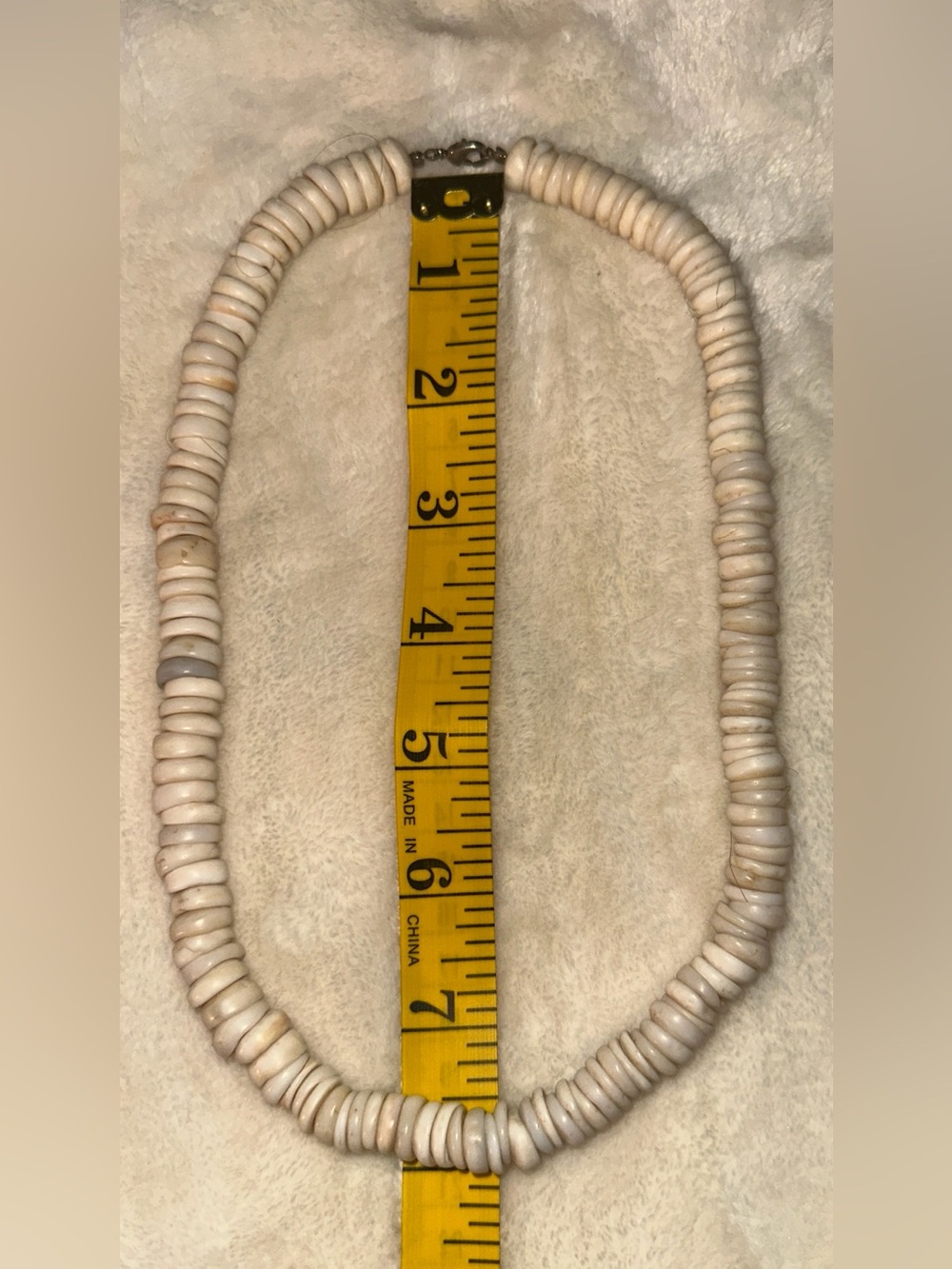 Natural White Beaded Necklace - Unbranded